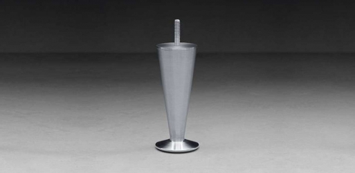 pieds-conique-metal-chrome
